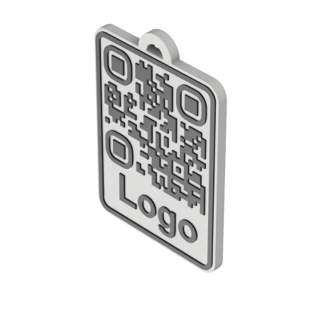 3ME QR kód přívěsek s logem - malý a praktický