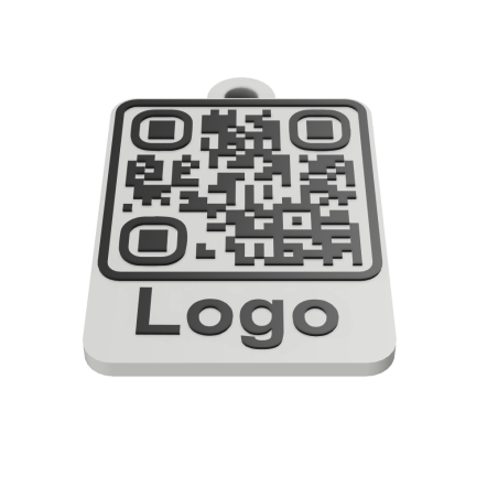3ME QR Kód Přívěsek Mini s Logem | Stylová Klíčenka