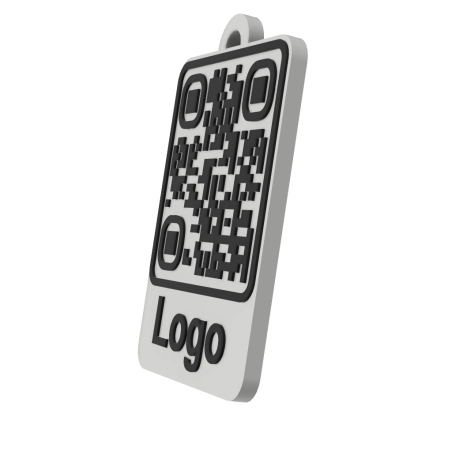 3ME QR Kód Přívěsek Mini s Logem | Stylová Klíčenka