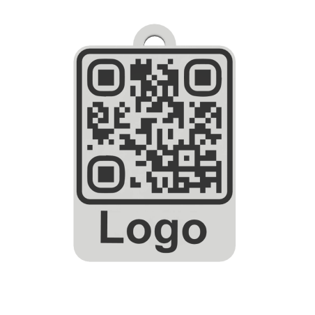 3ME QR Kód Přívěsek Mini s Logem | Stylová Klíčenka