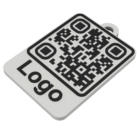 3ME QR Kód Přívěsek Mini s Logem | Stylová Klíčenka
