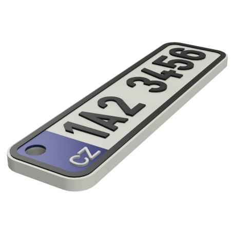 SPZ klíčenka na míru - modrá | PROO.cz