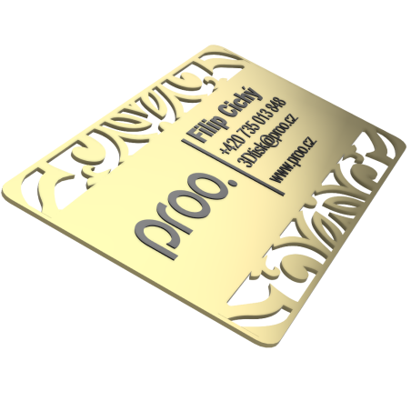 3D vizitka Zlatá na zakázku | proo.cz