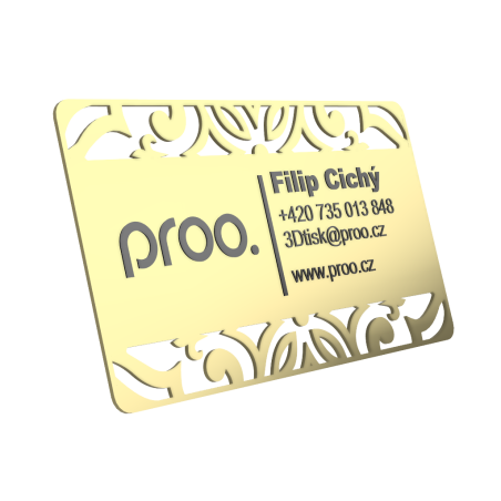 3D vizitka Zlatá na zakázku | proo.cz