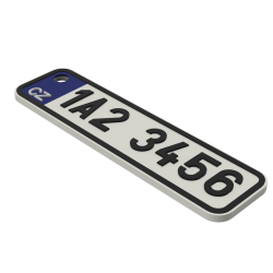 SPZ klíčenka na míru - modrá | Jméno | Přezdívka | PROO.CZ