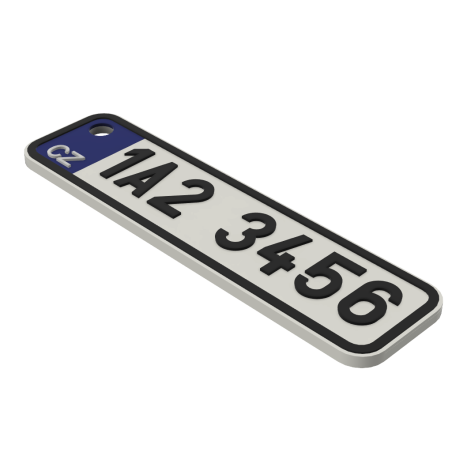 SPZ klíčenka na míru - modrá | PROO.cz