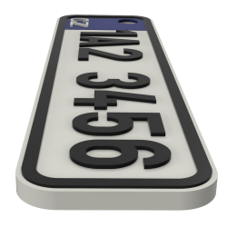 SPZ klíčenka na míru - modrá | Jméno | Přezdívka | PROO.CZ