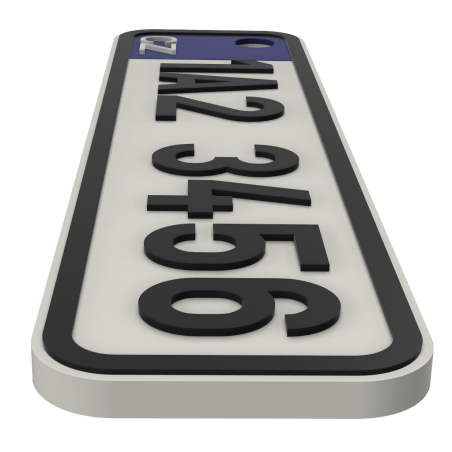 SPZ klíčenka na míru - modrá | PROO.cz