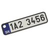 SPZ SK klíčenka na míru - modrá | Jméno | Přezdívka | PROO.CZ