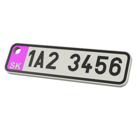 SPZ SK klíčenka na míru - růžová | Jméno | Přezdívka | PROO.CZ