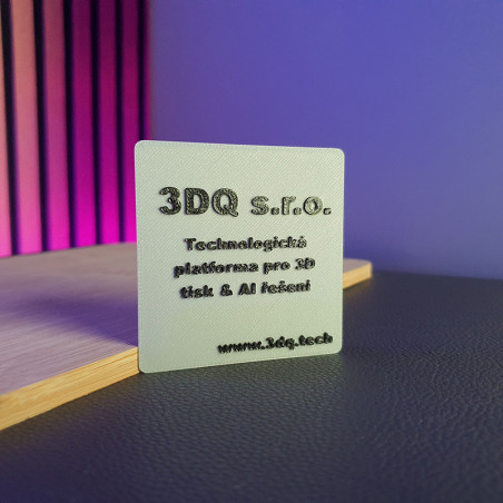 Originální 3D cedulka na zakázku 70mm - ekologické PLA