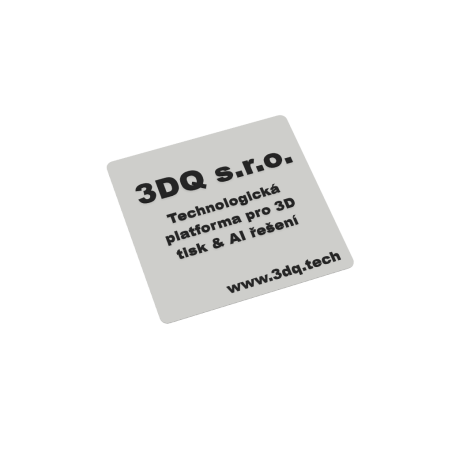 Originální 3D cedulka na zakázku 70mm - ekologické PLA