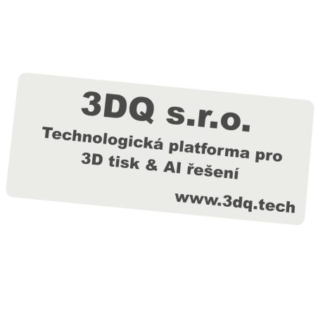 Originální 3D cedulka na zakázku 80x190mm - ekologické PLA