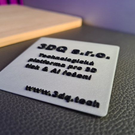 Originální 3D cedulka na zakázku 70mm - ekologické PLA