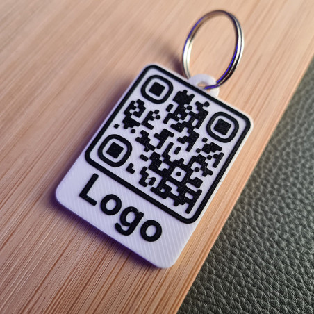 3ME QR Kód Přívěsek Mini s Logem | Stylová Klíčenka
