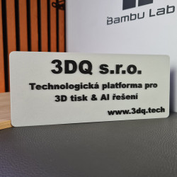 Originální 3D cedulka na zakázku 80x190mm - ekologické PLA