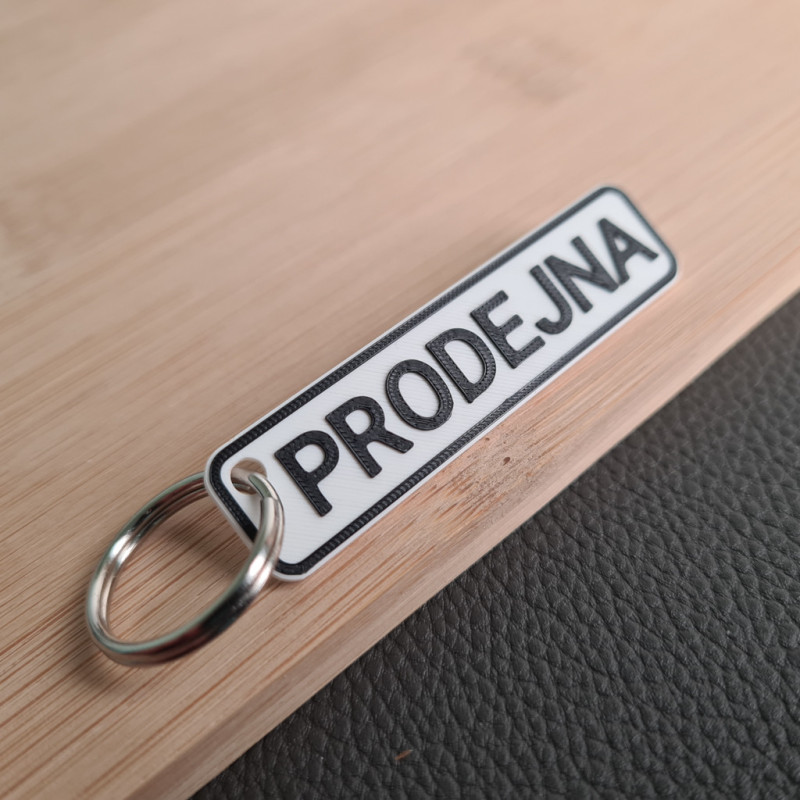 SPZ klíčenka na míru - bílá | Jméno | Přezdívka | PROO.CZ