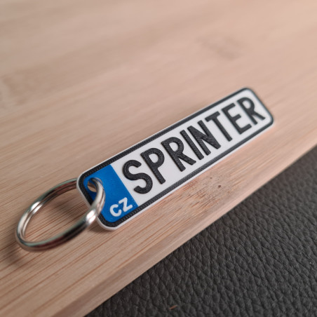 SPZ klíčenka na míru - modrá | PROO.cz