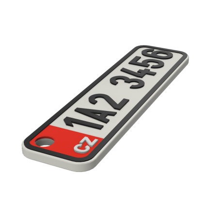 SPZ klíčenka na míru - červená  | Jméno | Přezdívka | PROO.CZ