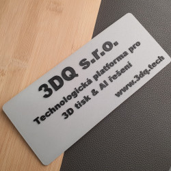 Originální 3D cedulka na zakázku 80x190mm - ekologické PLA